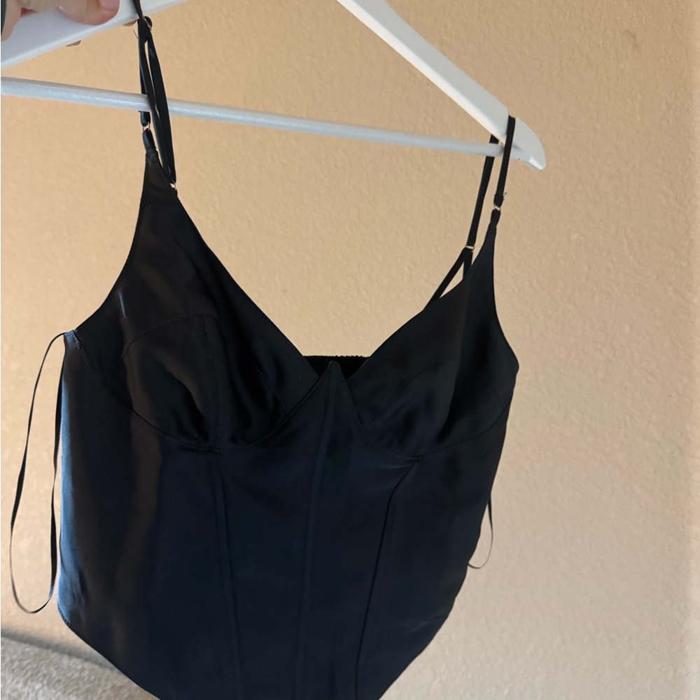Urban outfitters Secret Satin Black Corset